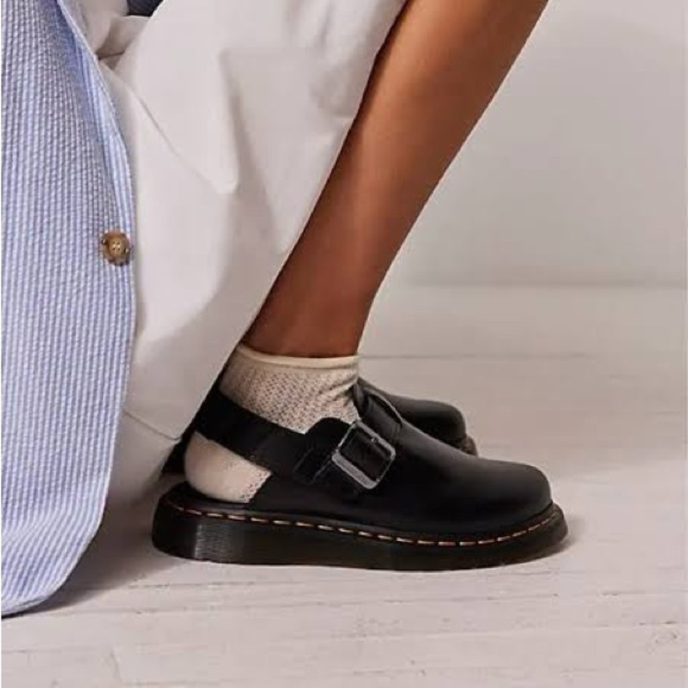 Black leather Dr. Martens Jorge II Clogs